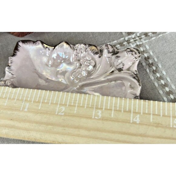 Pink Porcelain Cigarette Box And Ashtray  vintage with gold leaf - Picture 2 of 10